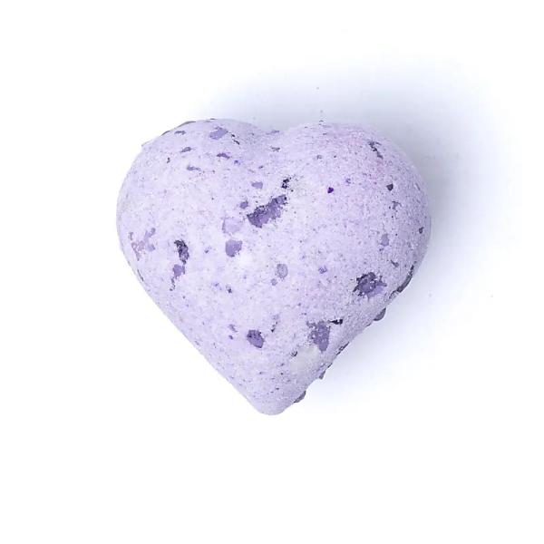 Badekugel Herz – Lavendel, Traubenkernöl & Meersalz